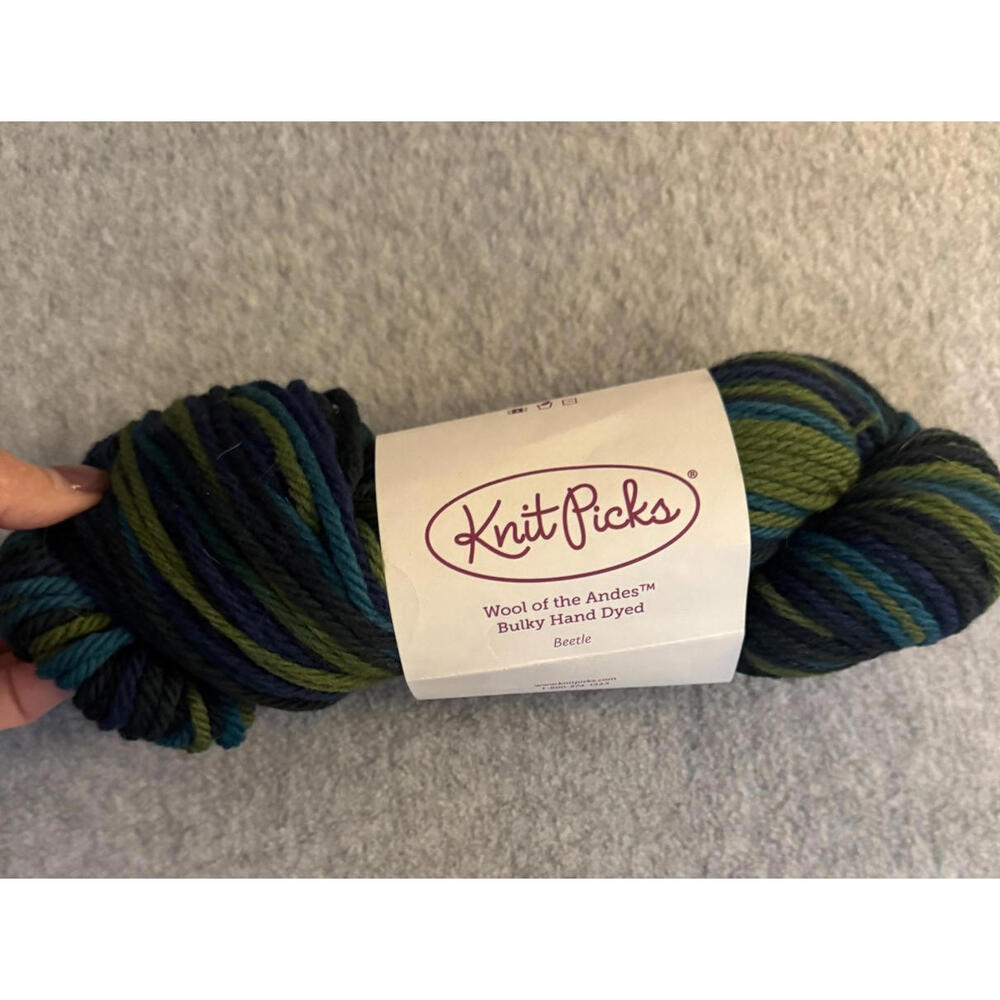 Knit Picks Wool of the Andes Hand-Dyed Bulky Weight Yarn 100g Beetle E781